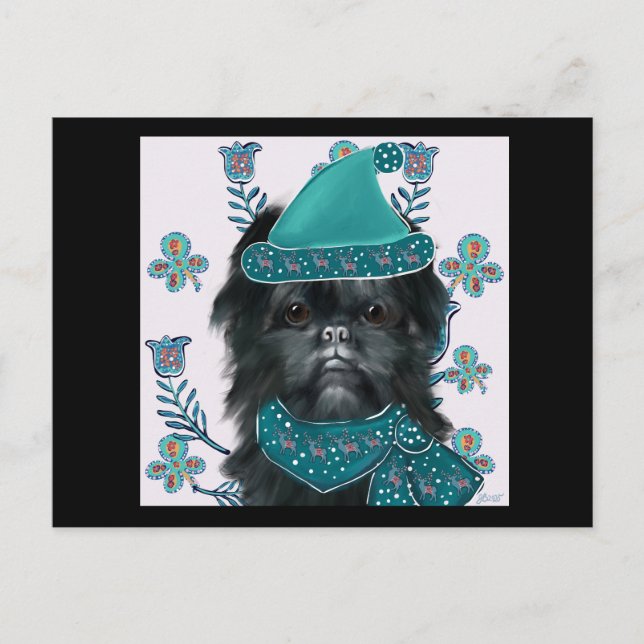 Affenpinscher Canvas Print Postkarte (Vorderseite)