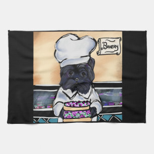 Affenpinscher Chef  Geschirrtuch