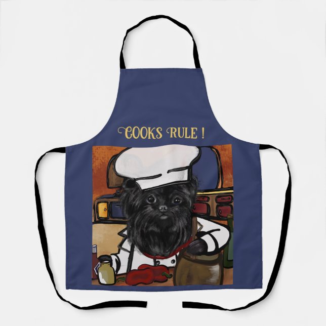 Affenpinscher Chef     Schürze (Vorderseite)