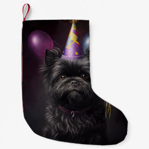 Affenpinscher Dog Birthday Balloons Kleiner Weihnachtsstrumpf