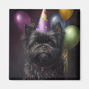 Affenpinscher Dog Birthday Balloons Magnet