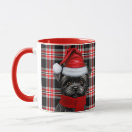 Affenpinscher Dog Lover Holiday Karierte Weihnacht Tasse