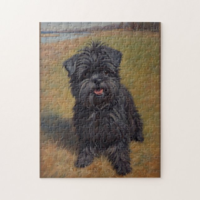 Affenpinscher Dog Ölgemälde Puzzle (Vertikal)