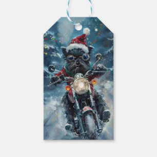Affenpinscher Dog Riding Motorrad Weihnachten Geschenkanhänger