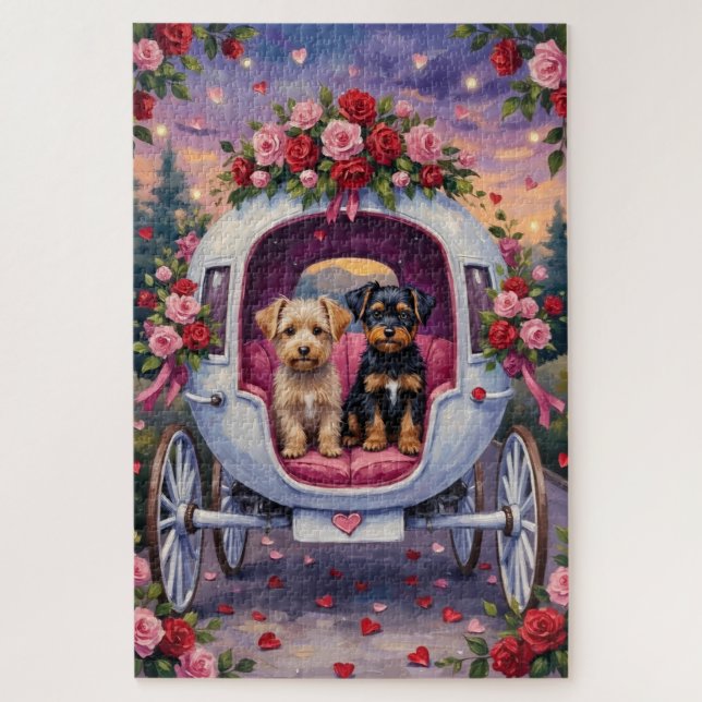 Affenpinscher Dog Valentine's Day Puzzle (Vertikal)