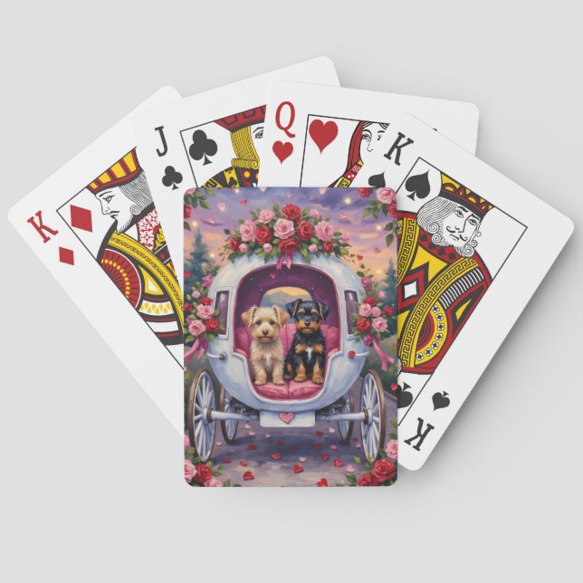 Affenpinscher Dog Valentine's Day Spielkarten (Rückseite)