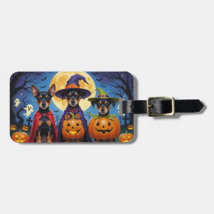 Affenpinscher Dogs Pumpkin Halloween Funny Gepäckanhänger