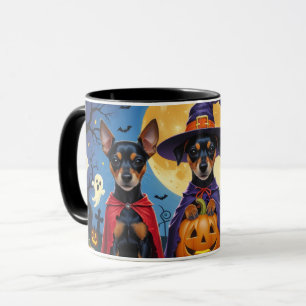 Affenpinscher Dogs Pumpkin Halloween Funny Tasse