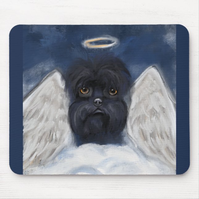 Affenpinscher Engel  Mousepad (Vorne)