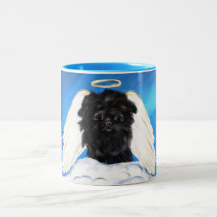 Affenpinscher Engel Zweifarbige Tasse