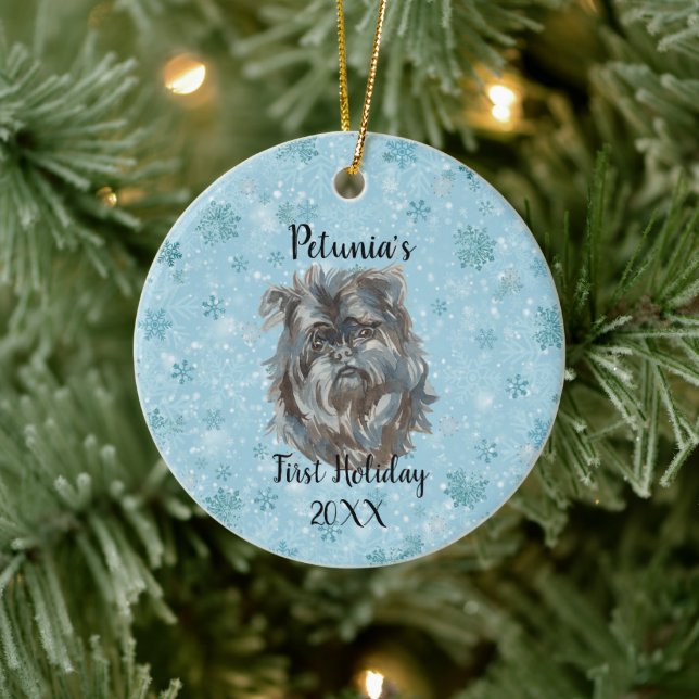 Affenpinscher First Holiday Keramik Ornament (Baum)