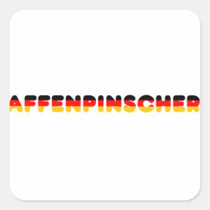 affenpinscher Flagge Quadratischer Aufkleber