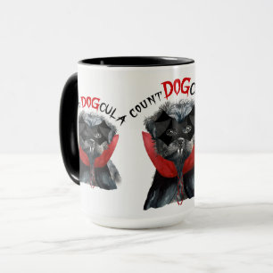 Affenpinscher Funny Count DOGcula Halloween Tasse