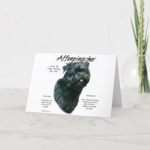 Affenpinscher Geschichtsdesign Feiertagskarte