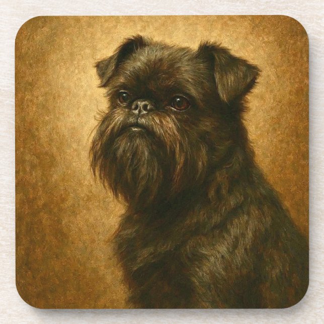 Affenpinscher Getränkeuntersetzer (Vorderseite)