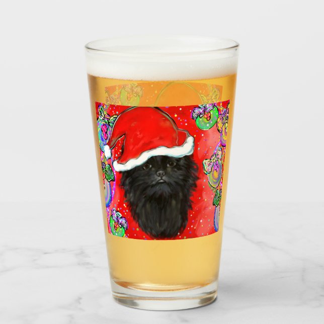 Affenpinscher Glas (Vorne (Gefüllt))