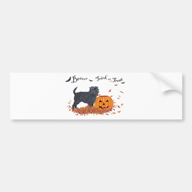Affenpinscher Halloween Autoaufkleber (Vorne)