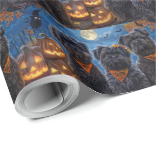 Affenpinscher Halloween Gruselig Geschenkpapier