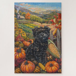 Affenpinscher Herbsternte Erntedank Hund Puzzle