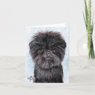 Affenpinscher Hund Art Note Card Karte