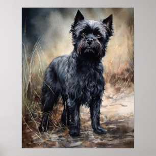 Affenpinscher Hund Art Print Poster