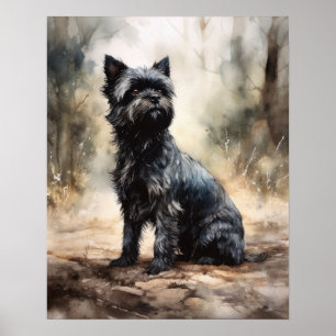 Affenpinscher Hund Art Print Poster