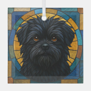 Affenpinscher Hund "Festglass" Ornament Aus Glas