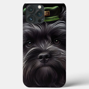 Affenpinscher-Hund im St. Patrick's Day-Kleid Case-Mate iPhone Hülle