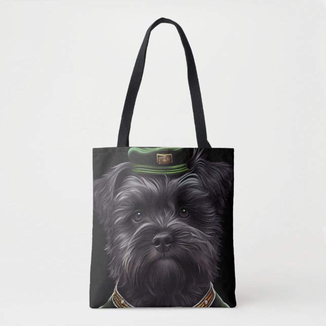 Affenpinscher Hund in St. Patrick's Day Dress (Vorderseite)