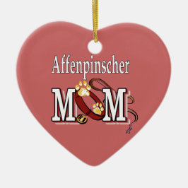 Affenpinscher Hund Mama Keramikornament