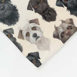 Affenpinscher Hund sieht Collage Pattern Fleecedecke