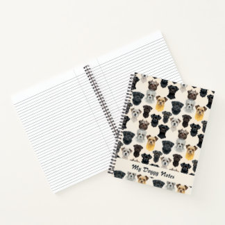 Affenpinscher Hund sieht Collage Pattern Notizbuch