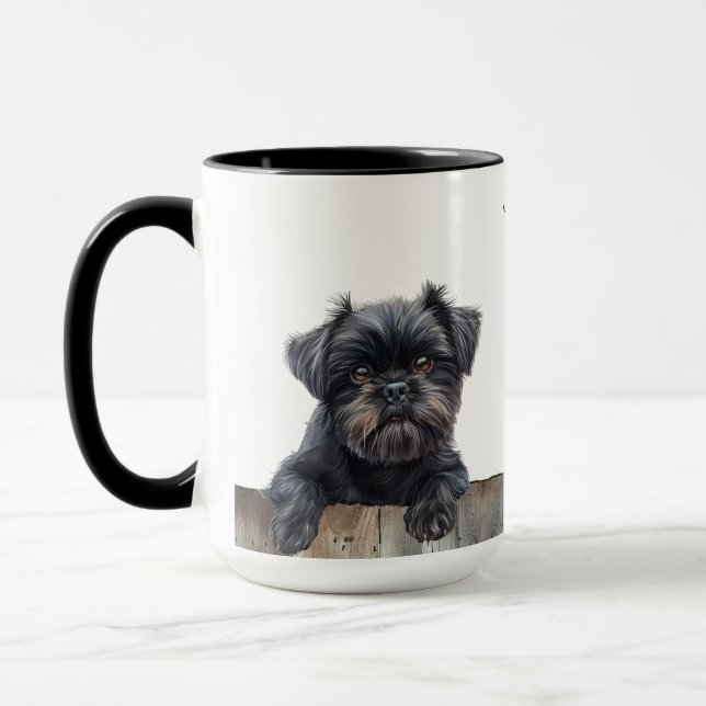 Affenpinscher Hund Tasse (Links)