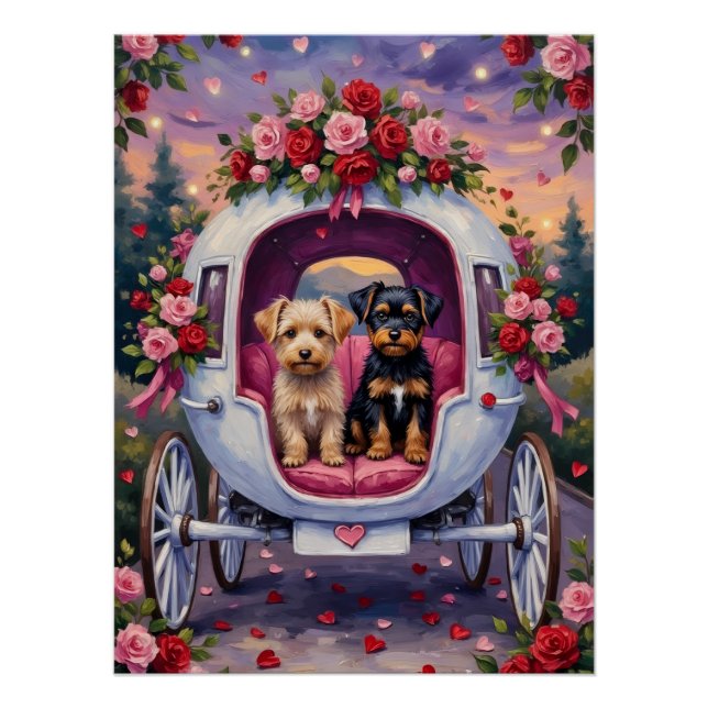Affenpinscher Hund Valentinstag Poster (Vorderseite)