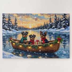Affenpinscher-Hund Weihnachtsboot Urlaub Puzzle