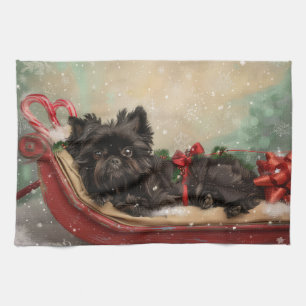 Affenpinscher Hund Weihnachtsfest Geschirrtuch
