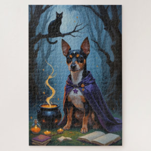 Affenpinscher Hund Whimsical Halloween Malerei Puzzle