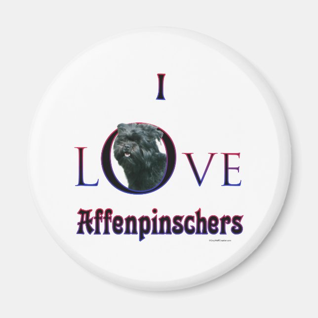 Affenpinscher I Liebe Magnet (Vorne)