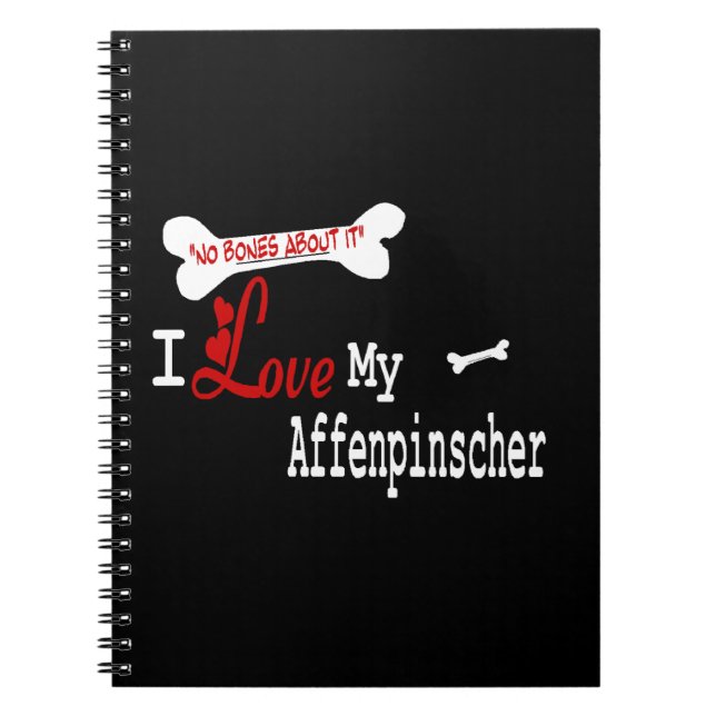 Affenpinscher I Liebe My Notizblock (Vorderseite)