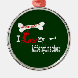 Affenpinscher I Liebe My Silbernes Ornament
