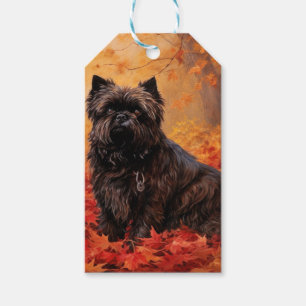 Affenpinscher im Herbst Leaves Fall Inspiriert Geschenkanhänger