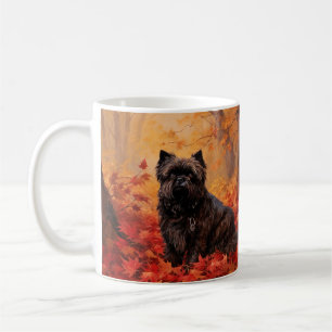Affenpinscher im Herbst Leaves Fall Inspiriert Kaffeetasse
