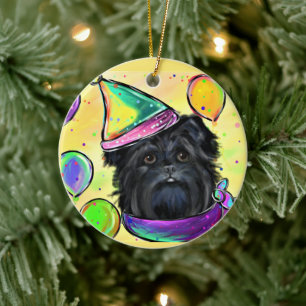 Affenpinscher Keramik Ornament