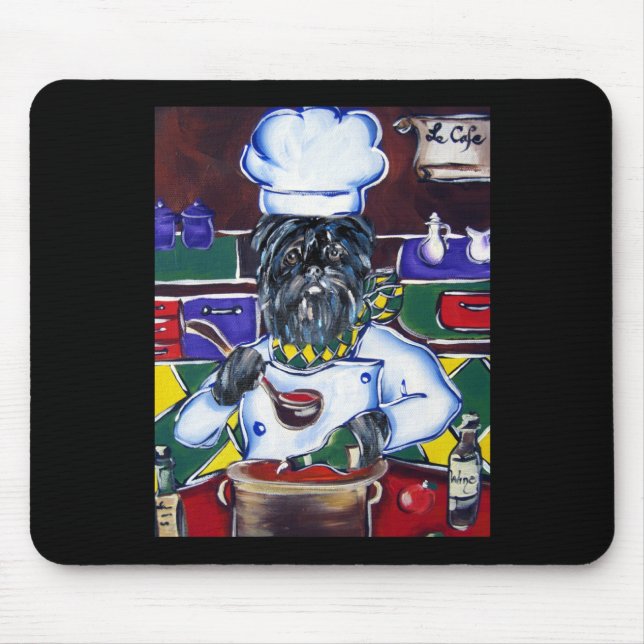 Affenpinscher Koch Mousepad (Vorne)