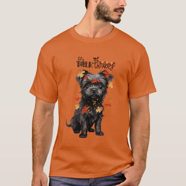 Affenpinscher Lasst uns mit der Türkei reden Funny T-Shirt (Vorderseite)