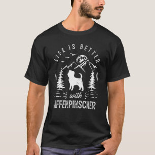 Affenpinscher Life Better Mama Vater T-Shirt