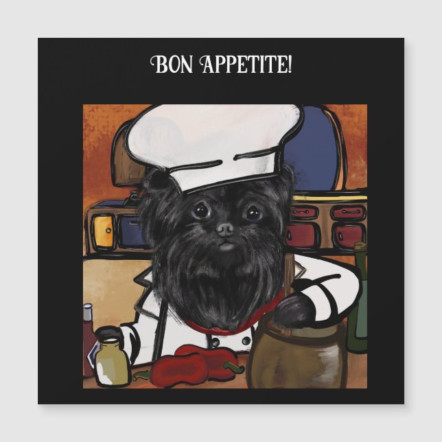 Affenpinscher Magnetkarte (Vorderseite)
