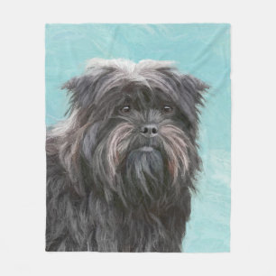 Affenpinscher Malerei - Niedliche Original Dog Art Fleecedecke