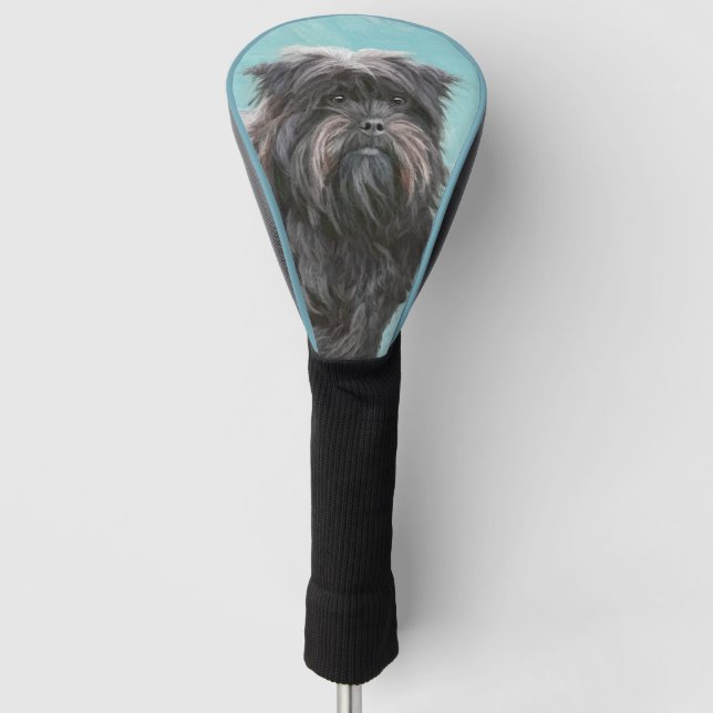 Affenpinscher Malerei - Niedliche Original Dog Art Golf Headcover (Vorderseite)