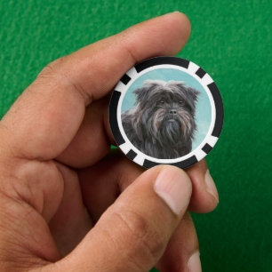 Affenpinscher Malerei - Niedliche Original Dog Art Pokerchips